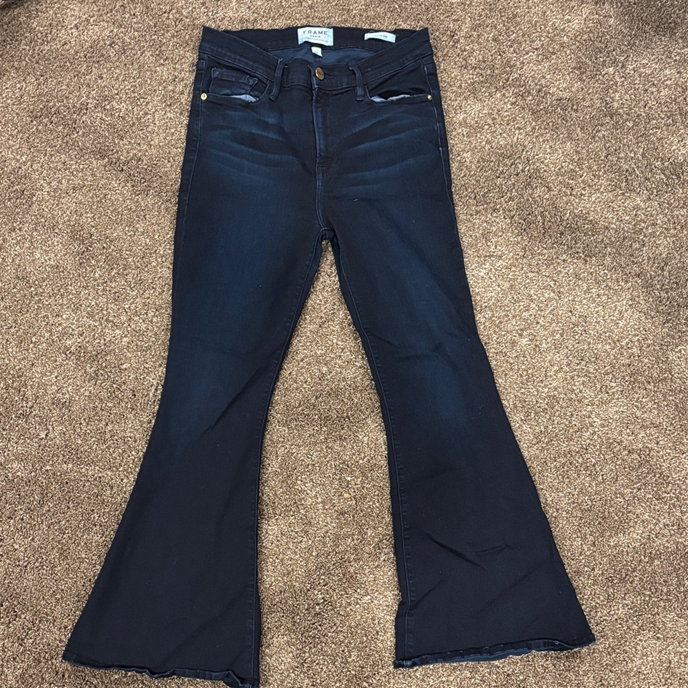 Frame Denim Dark Blue Flare Jeans